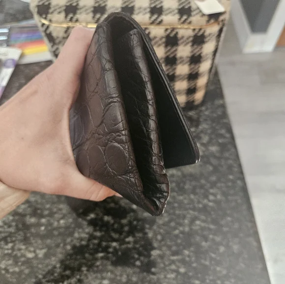 Titti Dell’Acqua X Maxima Black Alligator Leather Clutch Vintage 1990s - Picture 3 of 8